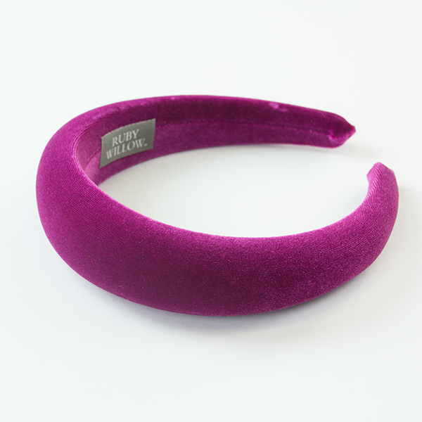 Danielle - Fuchsia Velvet Hairband 4cm
