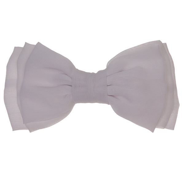 Mandie - White Chiffon Bow