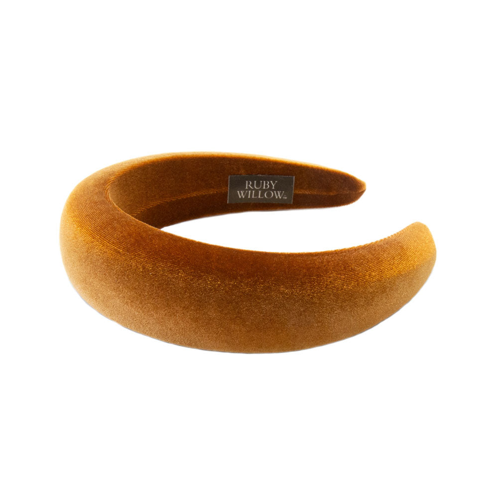 Danielle - Cognac Velvet Hairband 4cm