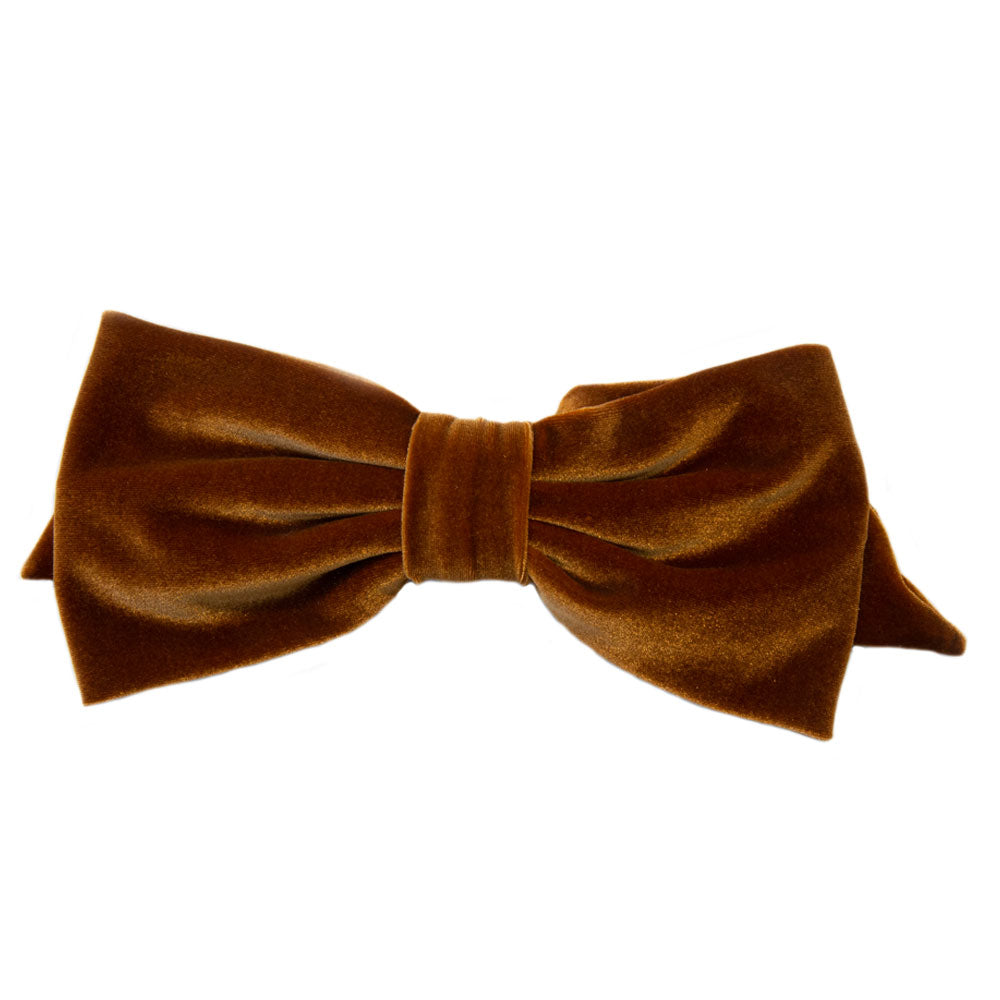 Alexandra - Cognac Velvet Bow - Clip A